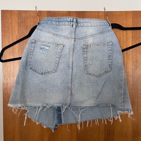 Asymmetrical Denim Skirt - Picture 2 of 4
